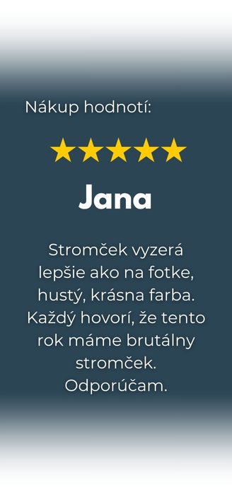 recenzia na umelý stromček - Jana